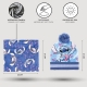 Disney Frozen da 3-7anni Cappello Pompon con Scaldacollo Guanti Invernale