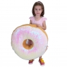 Giant Donut White 60 cm Plush Girabrilla Sequins Sequins Huge Pillow