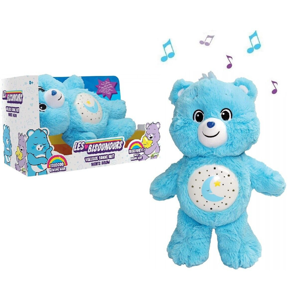 Teorema – Orsetto Peluche Cuoricino 35 Cm Con Luce E Melodia – Per La Nanna – Colore Blu O Rosa