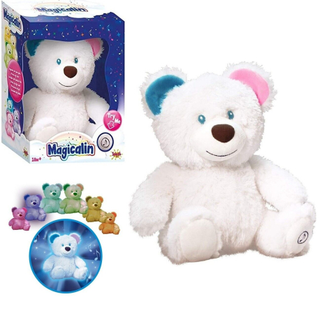 Heart Bear 35cm Purple Lights Sounds in Box Children's Star Projector