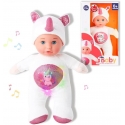 Baby Sunki Doll 30cm White Unicorn Lullaby Sounds in Box Children +0