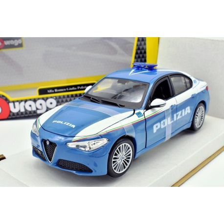 Alfa Romeo Giulietta Carabinieri Metal Model Bburago Collection Scale 1:24
