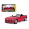 Fiat 124 Spider Rosso Modellino Auto Metallo Bburago Collezione Scala 1:24