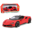 Ferrari SF90 Red Metal Model Bburago Collection Scale 1:24