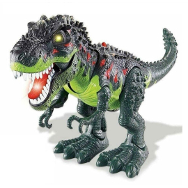 T-Rex Giant Dinosaur 45cm Green Lights Sounds Movements Figurine Toy