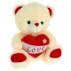 Bear 50cm Gold, Pink Thread Big Plush with Valentine's Love Heart