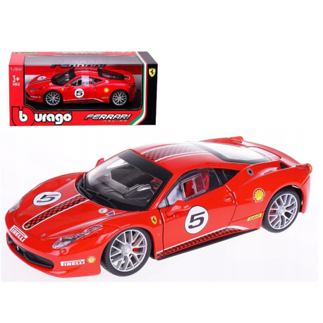 Ferrari 488 Challenge Racing Scala 1:24 Modellino Metallo Bburago Collezione