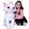 Plush Disney Minou Marie 60cm Big Aristocats Cat Kitten White