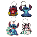 4 x Portachiavi da Film Lilo e Stitch Firmati Ragazza Donna Clip Borsa Zaino