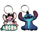 4 x Designer Lilo and Stitch Movie Keyrings Girls Womens Backpack Bag Clips