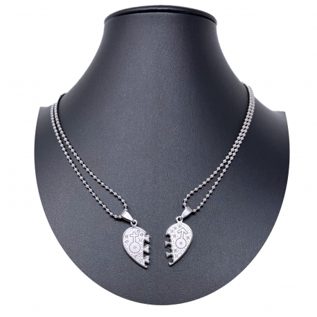"A" Set Finissima Collana + Orecchini P.luce Lettera Iniziale Acciaio + Scatola
