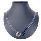Cuore Ciondolo Spezzato Argento 2 x Collana Acciaio Uomo Donna Amici A/01