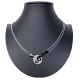 Treble Clef Gold Broken Pendant 2x Necklace Steel Man Woman Friends A03