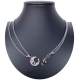 Treble Clef Broken Pendant 2x Necklace Steel Man Woman Friends A05