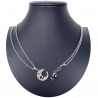 Treble Clef Broken Pendant 2x Necklace Steel Man Woman Friends A06