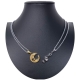 Treble Clef Broken Pendant 2x Necklace Steel Man Woman Friends A06