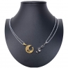 Treble Clef Broken Pendant 2x Necklace Steel Man Woman Friends A07