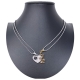 Cuore Love Argento Ciondolo Spezzato 2x Collana Acciaio Uomo Donna Amici A08