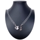 Cuore Love Argento Ciondolo Spezzato 2x Collana Acciaio Uomo Donna Amici A08