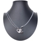 Heart Love Silver Broken Pendant 2x Necklace Steel Man Woman Friends A08