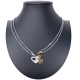 Cuore Love Argento Oro Ciondolo Spezzato 2x Collana Acciaio Uomo Donna Amici A09