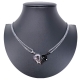 Heart Clover Silver Broken Pendant 2x Necklace Steel Men Women Friends A12