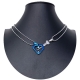 Cuore Freccia Ciondolo Spezzato Nero 2 x Collana Acciaio Uomo Donna Amici A/13