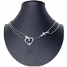 Cuore Freccia Ciondolo Spezzato Argento 2x Collana Acciaio Uomo Donna Amici A/15