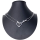 Heart Arrow Broken Pendant 2 x Necklace Steel Man Woman Friends A/14