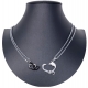 Cuore Dentro Arg Oro Ciondolo Spezzato 2x Collana Acciaio Uomo Donna Amici A16