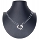 Cuore Dentro Arg Oro Ciondolo Spezzato 2x Collana Acciaio Uomo Donna Amici A16