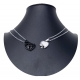 Cuore Melodia Oro Ciondolo Spezzato 2x Collana Acciaio Uomo Donna Amici A18