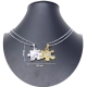 Puzzle Grande Argento Ciondolo Spezzato 2x Collana Acciaio Uomo Donna Amici A24