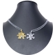 Puzzle Cuore Argento Ciondolo Spezzato 2x Collana Acciaio Uomo Donna Amici A26
