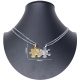 Puzzle Cuore Argento Ciondolo Spezzato 2x Collana Acciaio Uomo Donna Amici A26