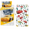 Disney Cars Yelow 3 Pieces Set Single Bed Duvet Cover, Pillowcase + Sheets under
