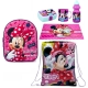 Minni Disney Rosso Zainetto 3D Scuola Asilo Sacchetto Portamerenda Borraccia