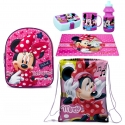 Minni Cuffie Disney Zainetto 3D Scuola Asilo Sacca Borraccia Portamerenda