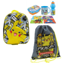 Pokemon Pikachu Zainetto 3D Scuola Asilo Portamerenda Tazza Borraccia Sacca