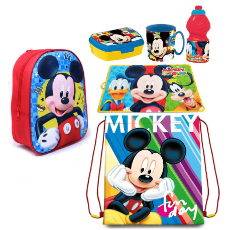 Minnie Stripes Unicorn Disney 3D Backpack Kindergarten School Bag Bottle Snack