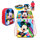 Mickey Mouse Disney Juni 3D Backpack Kindergarten School Snack Bag Bottle Cup Bag
