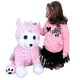 Siberian Husky Cane Peluche 60cm con Baby Seduto Grande Soft Plush Size XXL