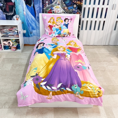 Frozen Double Face Set lenzuola, Copripiumino 140x200 letto singolo 100% cotone Biancheria da letto