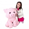 Maiale Gigante 60cm Seduto Peluche Maialino Rosa Grande Soft Plush Size XXL