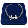 Bracciale Braccialetto Famiglia Acciaio Mamma Cuore Papà in Scatola Unisex Modello 01