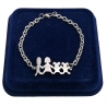 Bracciale Braccialetto Famiglia Acciaio Mamma Papà 2x Figlia Femmina Modello 05