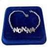 Braccialetto Bracciale Famiglia Nonna Regalo Festa della Nonna in Acciaio Donna