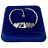 Braccialetto Bracciale Famiglia Zia Regalo di Cuore in Acciaio da Donna