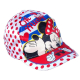 Disney Minnie Mouse Red Hat with visor Baseball Girl 2-8 years Satin