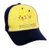 Pokemon Pikachu Cappello con visiera Baseball Bambini da 4 a 7 anni Nero Giallo